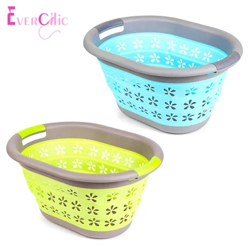 

PP Folding Laundry Basket Portable Stretch Storage Hamper Dirty Clothes Sundries Snacks Organizer Picnic Shopping washing Basket