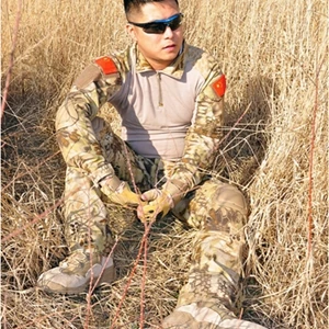 7 Одежда для охоты Airsoft Камуфляжный костюм Военная Униформа unfirom пейнтбол оборудование Военная Униформа боевая рубашка Брюки для девочек с колена Налокотники - Цвет: 7