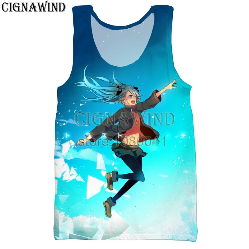 New summer tops Anime VOCALOID Hatsune Miku vest men/women 3D printing vests casual Harajuku style Bodybuilding streetwear Tops - Color: 10