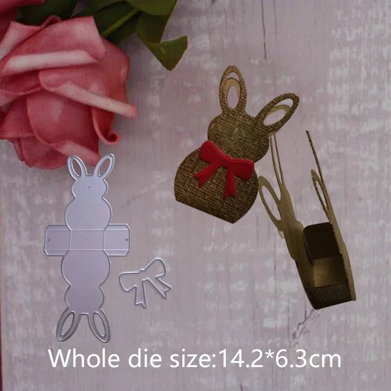 

14.2*6.3cm Frame Rabbit box new metal cutting dies for DIY Album Paper Card Decorative Scrapbook paper craft embossing stencils