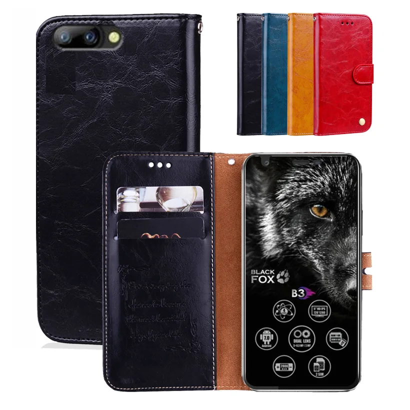 

For Black Fox B3Fox Case Flip Cover PU Leather Wallet Phone Case Funda For Black Fox B3Fox Wallet Book Case With Strap