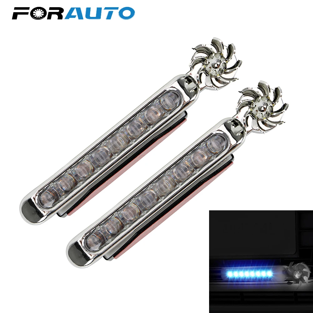 

LED Wind Powered Vehicle Lights with Rotation Fan 1 Pair No Need External Power Supply Car Lamp Car Daytime Running Lights