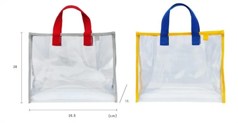 2018 прозрачные сумки новая Большая вместительная женская сумка тоут ПВХ на плечо