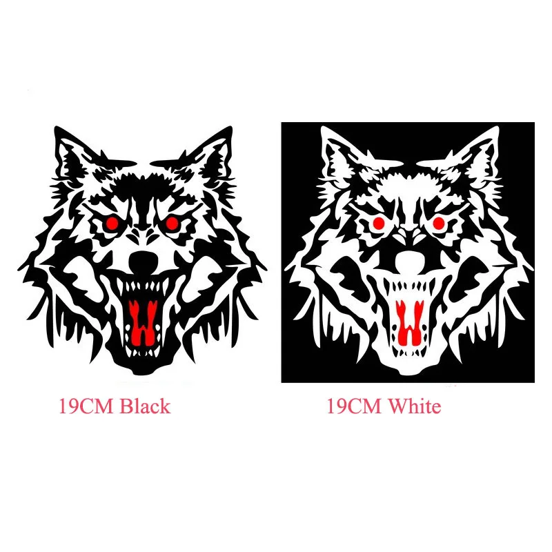 19CM Wolf car sticker car decal Car Reflective Vinyl decal sticker Car