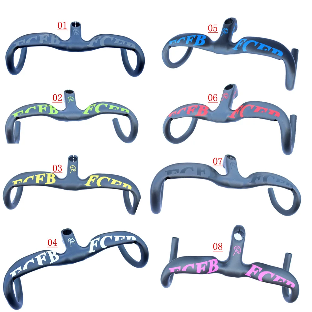 

FCFB FW full carbon fiber road bike bikeonedimensional bending of the carbon handlebar 400/420/440x80/90/100/110/120mm 8 color