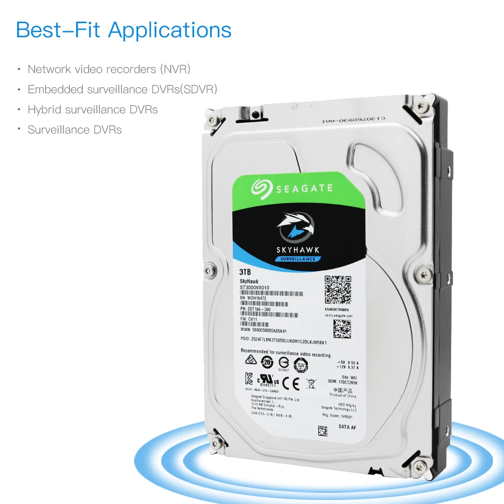  Seagate 3 TB vídeo vigilancia HDD disco duro interno 5900 RPM SATA 6 Gb/s 35 pulgadas 64 MB caché S