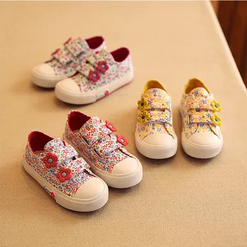 

The Spring 2016 New Children Shoes Breathable Canvas Shoes Girls Shoes