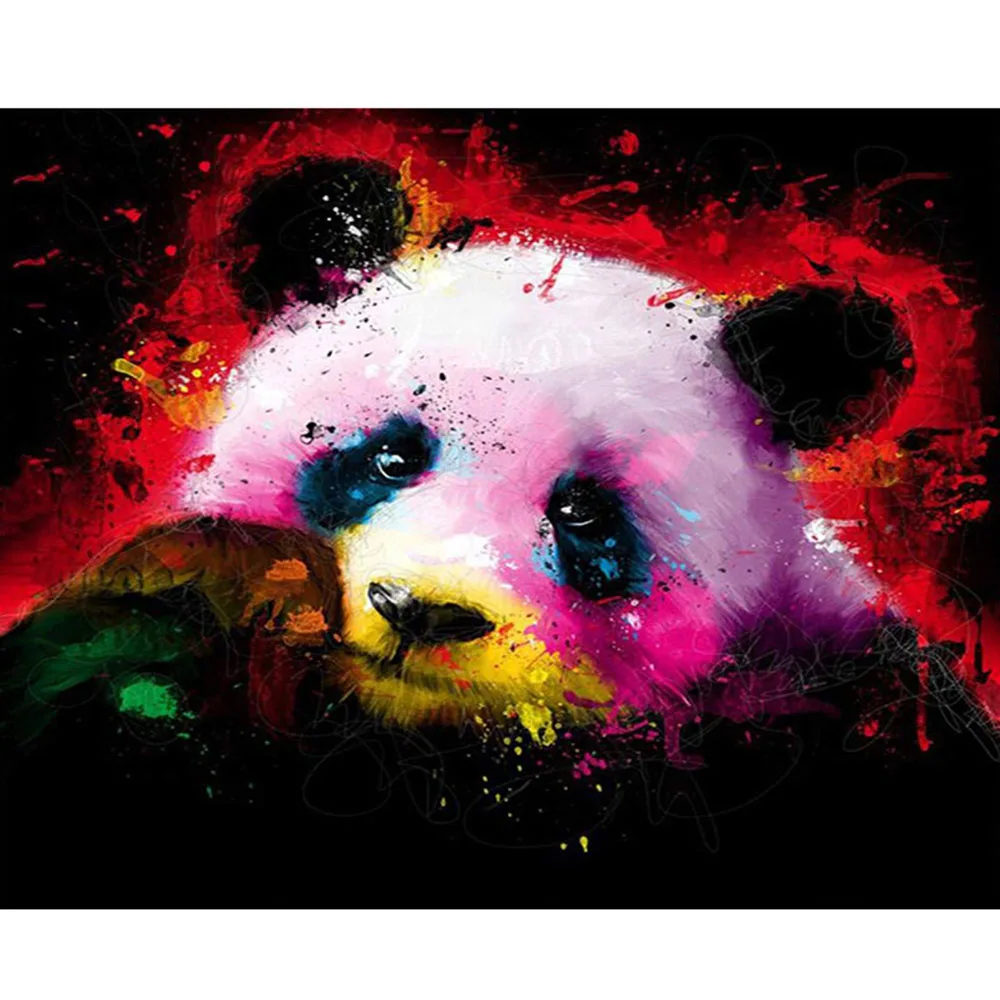DIY краски по номерам Lienzo Pintura Por Numero картины цифры Pintar por Numeros птица бабочка панда