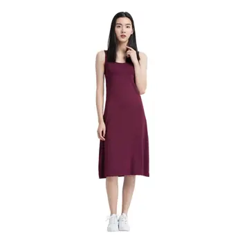 

Women Cotton Nightgowns Robes Sleeveless Solid Colour Knee-length Sleep Wear Dress Soft Cozy Female Robes Sleep Lounge