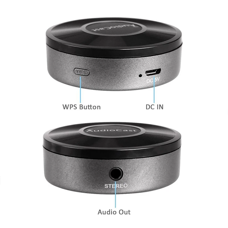 

M5 Audiocast In Wreless Adapter WIFI Receiver Airplay DLNA 2.4G WiFi Music Radio iOS Android Airmusic Spotify Sound Streamer