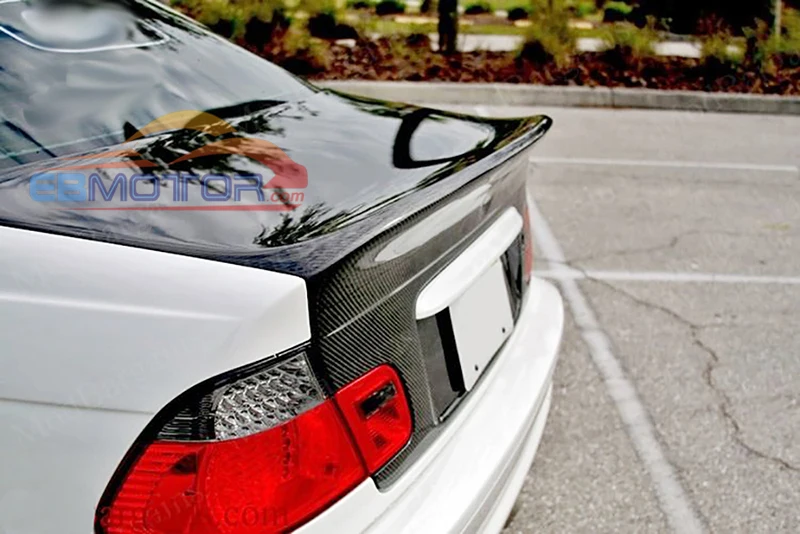 Неокрашенный OEM CSL Стиль настоящий FBIER стеклянный багажник для BMW E46 4D Седан 2000 2006