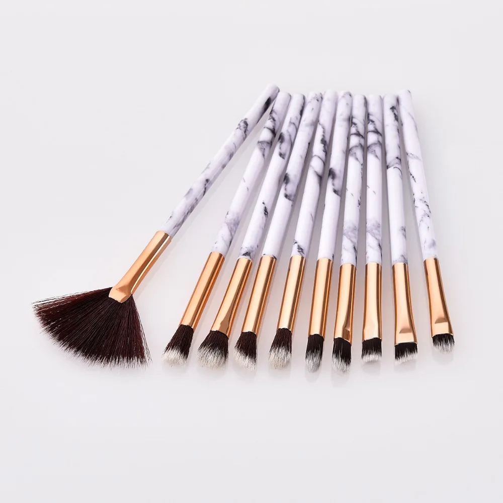 

KIMUSE 4pcs/10pcs Marble Patten Makeup Brush for Cosmetic Powder Foundation Eyeshadow Lip Make up Brushes Set