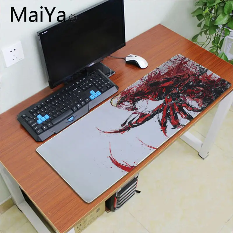 Maiya Marvel Comics Carnage игровой коврик для мыши для ноутбука коврик для мыши запирающийся край игровой коврик для мышки с Аниме Коврик для мыши скоростной коврик для мыши - Цвет: Lock Edge 30x60cm