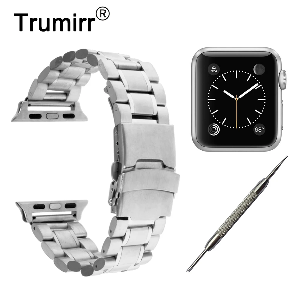 20 мм 22 ремешок из нержавеющей стали ремень безопасности Пряжка для iWatch Apple Watch 38 42