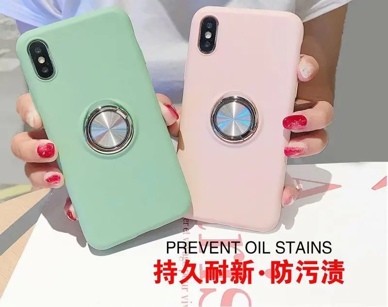 Для iPhone X XR XS Max 5 5S SE Жидкая силиконовая Резина мягкий чехол для телефона Подставка задняя крышка для iPhone 6 6S 7 8 Plus чехлы