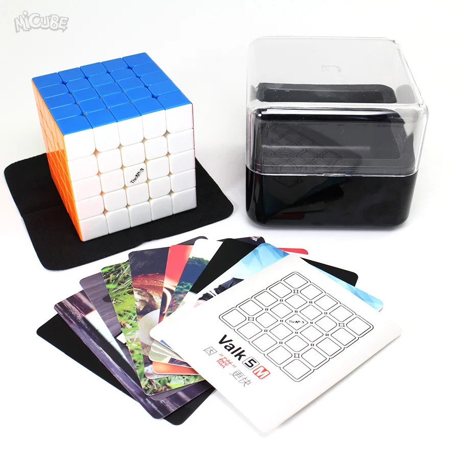 Valk5M Valk5 M 5x5x5 Магнитный скоростной Куб 5x5 Valk5 Cubo Magico WCA соревнования кубики Игрушка Головоломка MoFangGe QiYi магниты - Цвет: Valk5M-Stickerless