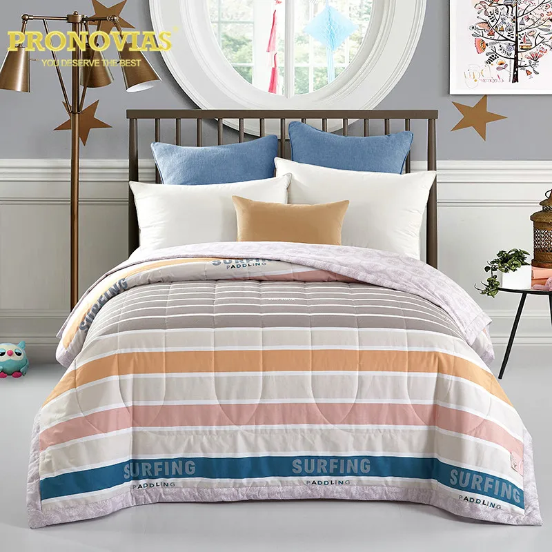 Ночь нежное 100% хлопок скандинавские полосы цветок стеганые покрывала полный