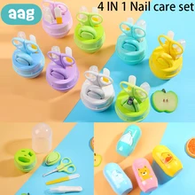 AAG 4 шт./компл. Детские кусачки для маникюра/педикюра, триммер, комбинезон с длинными рукавами, здравоохранение палец Наборы ножницы мультфильм Портативный новорожденных резак ногтей ствола 25