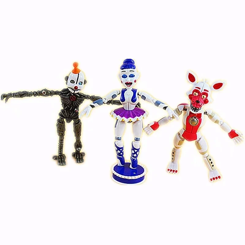 ENLAIR Anime Character Models 18styles 14cm FNAF Five Nights at Freddy's  Sister Location Funtime Foxy Ballora Dolls Nightmare Freddy PVC Action  Figure Toy : : Toys & Games