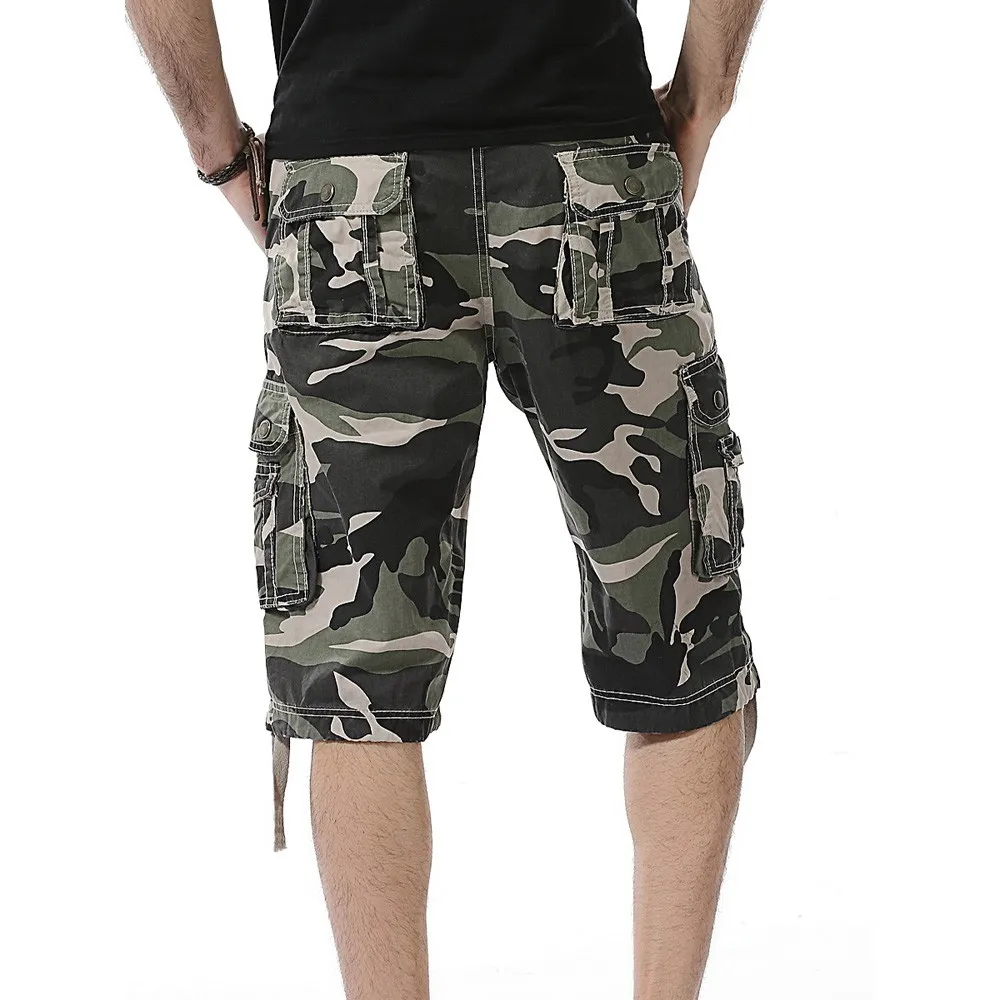 Men'sCasual камуфляж карман пляжные работа для брюк брюки-карго Брюки Гарем карго Jogger брюки для танцев мужские узкие StretchZ313