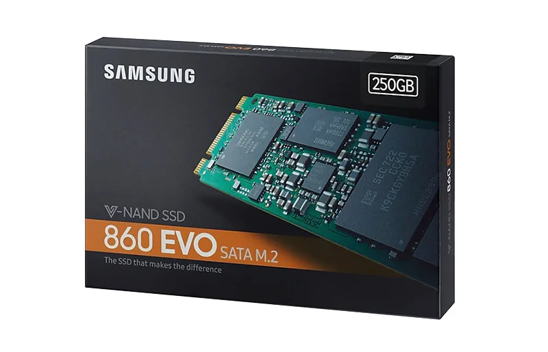 samsung 860 EVO M.2 SATAIII Твердотельный накопитель 250 г 500 г, размеры для возраста от 1 Скорость до 520 МБ/с. V-NAND Технология Интерфейс M.2(2280