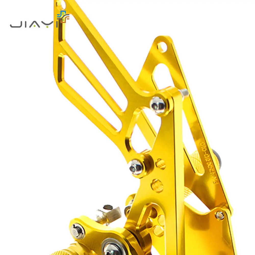 ЧПУ заготовки регулируемые Rearset подножки педали отдых сзади Racing набор для Suzuki GSXR 1000 K9 K11 2009- 10 12 13 14 15 золото