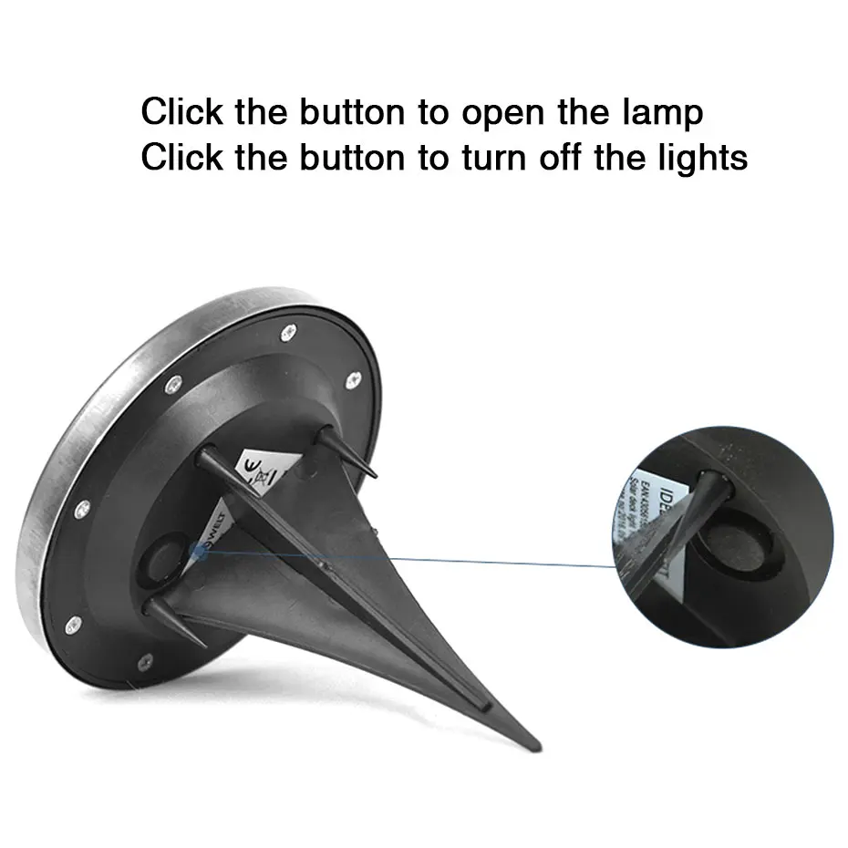 Водонепроницаемый Напольный СВЕТОДИОДНЫЙ светильник на солнечной батарее