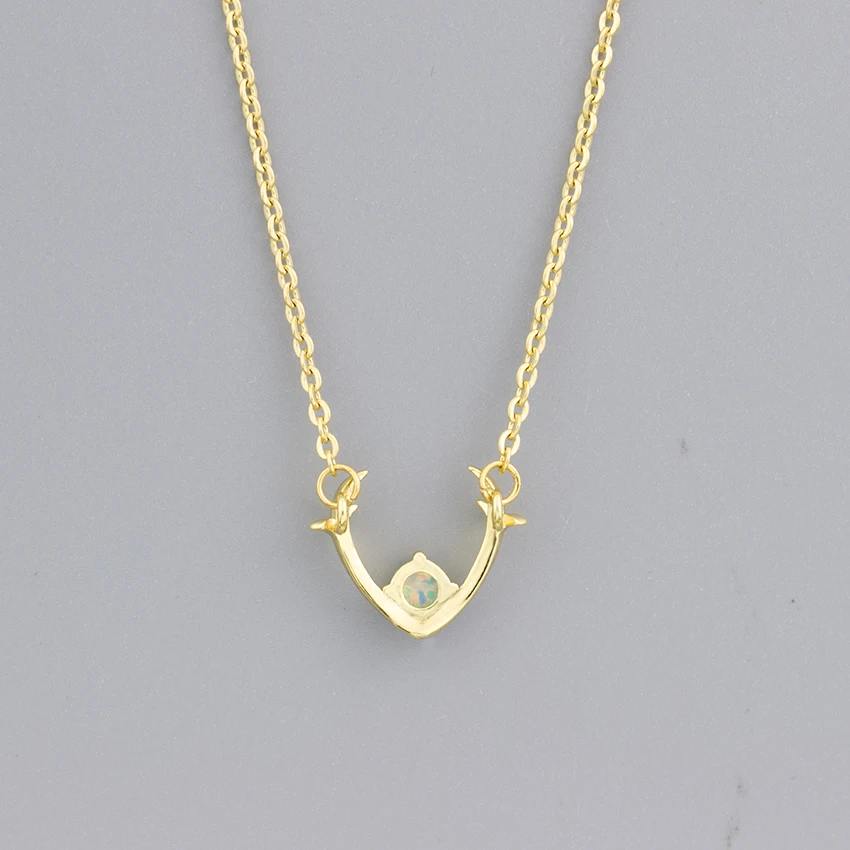 Женское винтажное ожерелье с опалом из нержавеющей стали | Украшения и