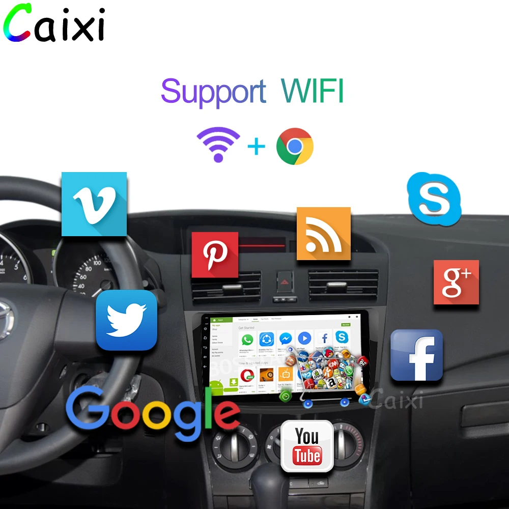 CaiXi " android 8,1 Автомобильный мультимедийный dvd-плеер для Mazda 3 2004-2013 2 din автомобильный dvd gps навигатор Авто Радио стерео плеер