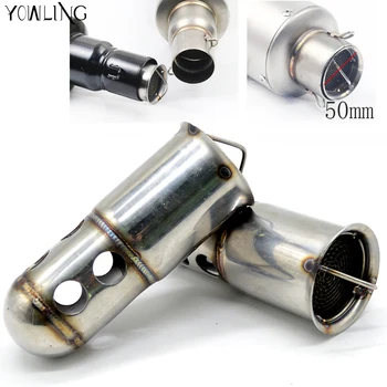 

Universal 51MM Front Mid End Catalyst DB Killer Motorcycle Exhaust Pipe Muffler Silencer Noise Sound Eliminator