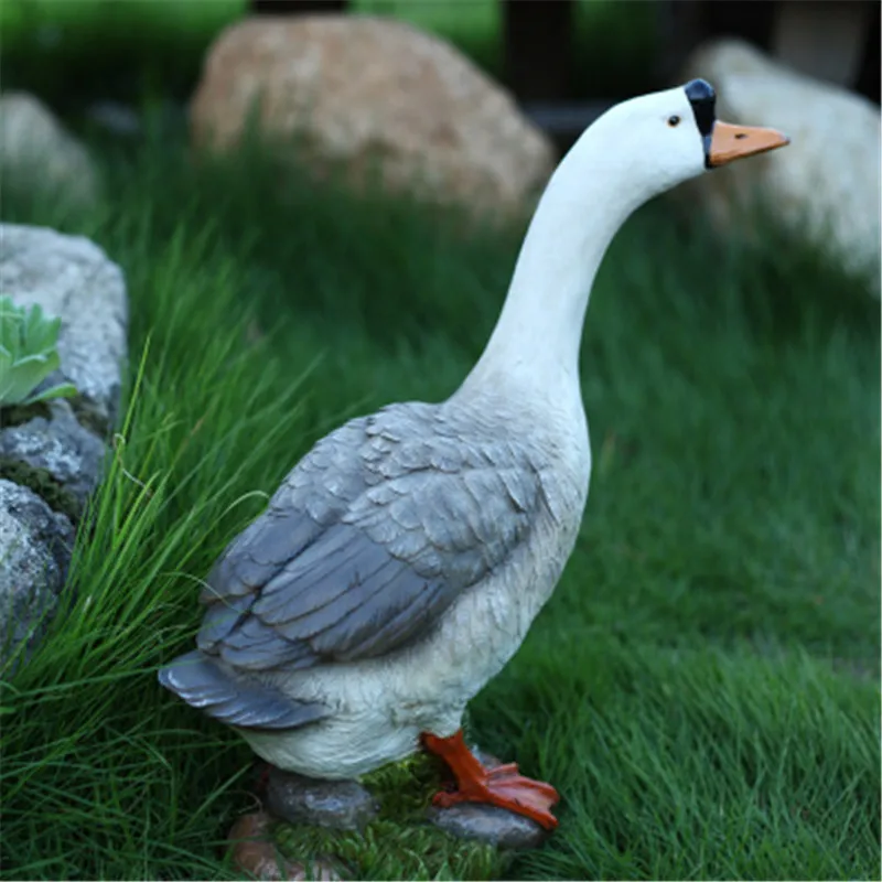 

Outdoor Landscape Architecture Ornaments Simulation Animal Domestic Goose Farmhouse Style Decoration G2419