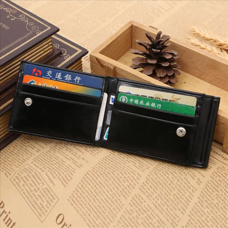2016 New Arrivals Luxury Oil Wax Cow Leather Multi function Men Dollars Money Clip Hot Brand