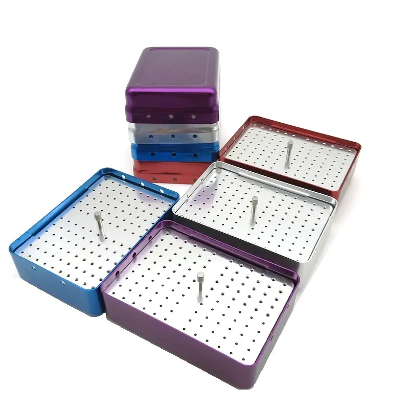 

NEW 120 Holes Dental Endo File Bur Holder Block Autoclave Sterilizer Case Disinfection Box