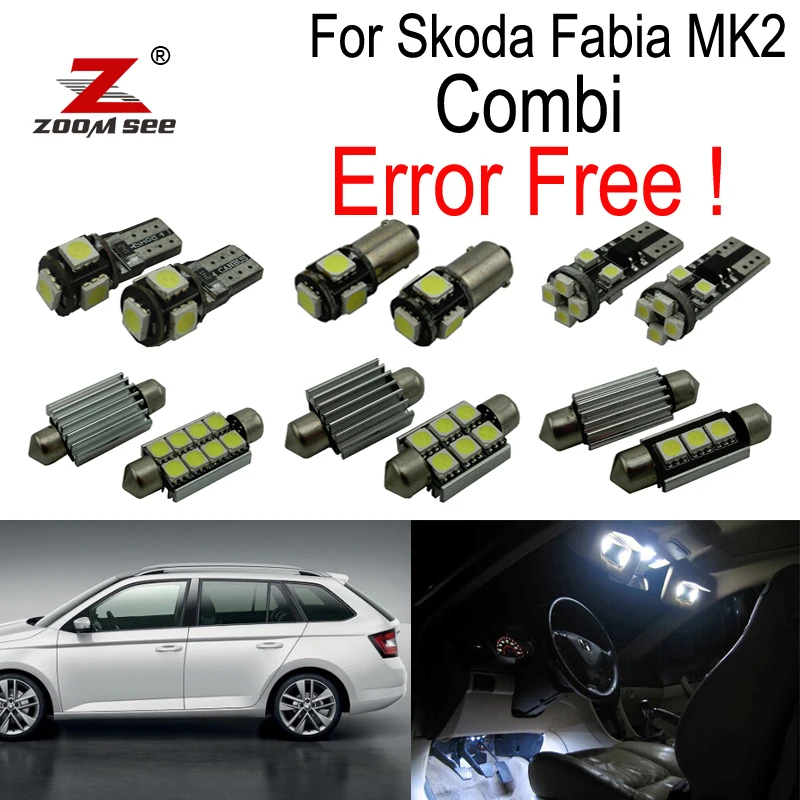 ZOOMSEEZ 17pcs license plate font b lamp b font LED bulb Interior dome Light Kit for