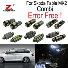 ZOOMSEEZ 17pcs license plate font b lamp b font LED bulb Interior dome Light Kit for