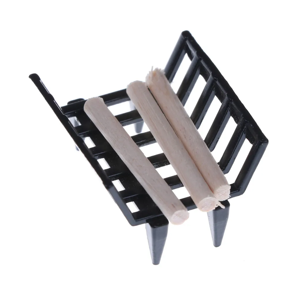 Metal Rack With Firewood Furniture Fireplace Model Pretend Role Play 1:12 Dollhouse Metal Rack For Living Room Metal Rack With Firewood Furniture Fireplace Model Pretend Role Play 1:12 Dollhouse Metal Rack For Living Room