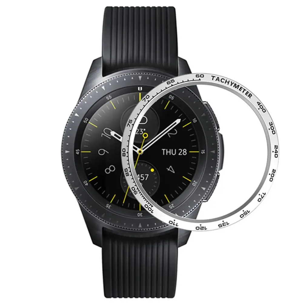 3 Для samsung Galaxy Watch 46 мм/42 мм замена Смарт часы аксессуары ободок кольцо клейкая крышка против царапин металл - Цвет: 3