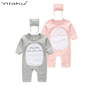 

Yilaku Newborn Baby Totoro Clothing Cotton Full Sleeve Rompers For Baby Girls Boys Cute Jumpsuit Outfits With Hat FF039
