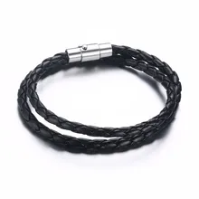 Новое прибытие два слоя ткани из браслет магнитный браслет здоровья lederen повязки sieraden унисекс Bijoux Браслеты