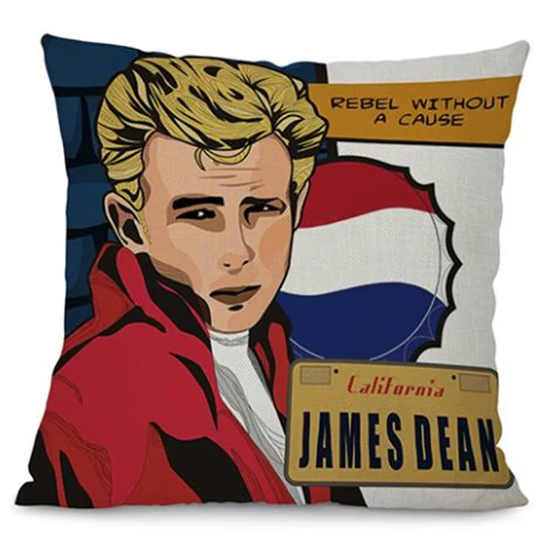 Cushion Cover 3D Printed Superstar Cotton linen Pillowcase Office Bedroom Chair Seat Throw Pillow Cushion Decoration