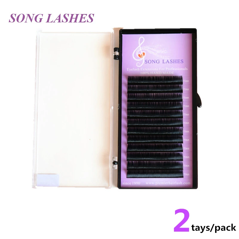 SONG LASHES False Eyelash Extensions Soft Thin Tip 12 Rows B ,C ,CC ,D curl All thickness 2boxes per pack SONG LASHES False Eyelash Extensions Soft Thin Tip 12 Rows B ,C ,CC ,D curl All thickness 2boxes per pack