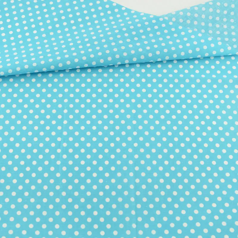 

Fat Quarter Sky Blue White Dots Designs Patchwork Cotton Fabric Home Textile Sewing Lining Tecido 2016 News Beginner's Practice
