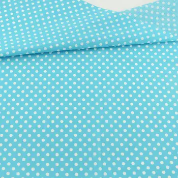 

Fat Quarter Sky Blue White Dots Designs Patchwork Cotton Fabric Home Textile Sewing Lining Tecido 2016 News Beginner's Practice