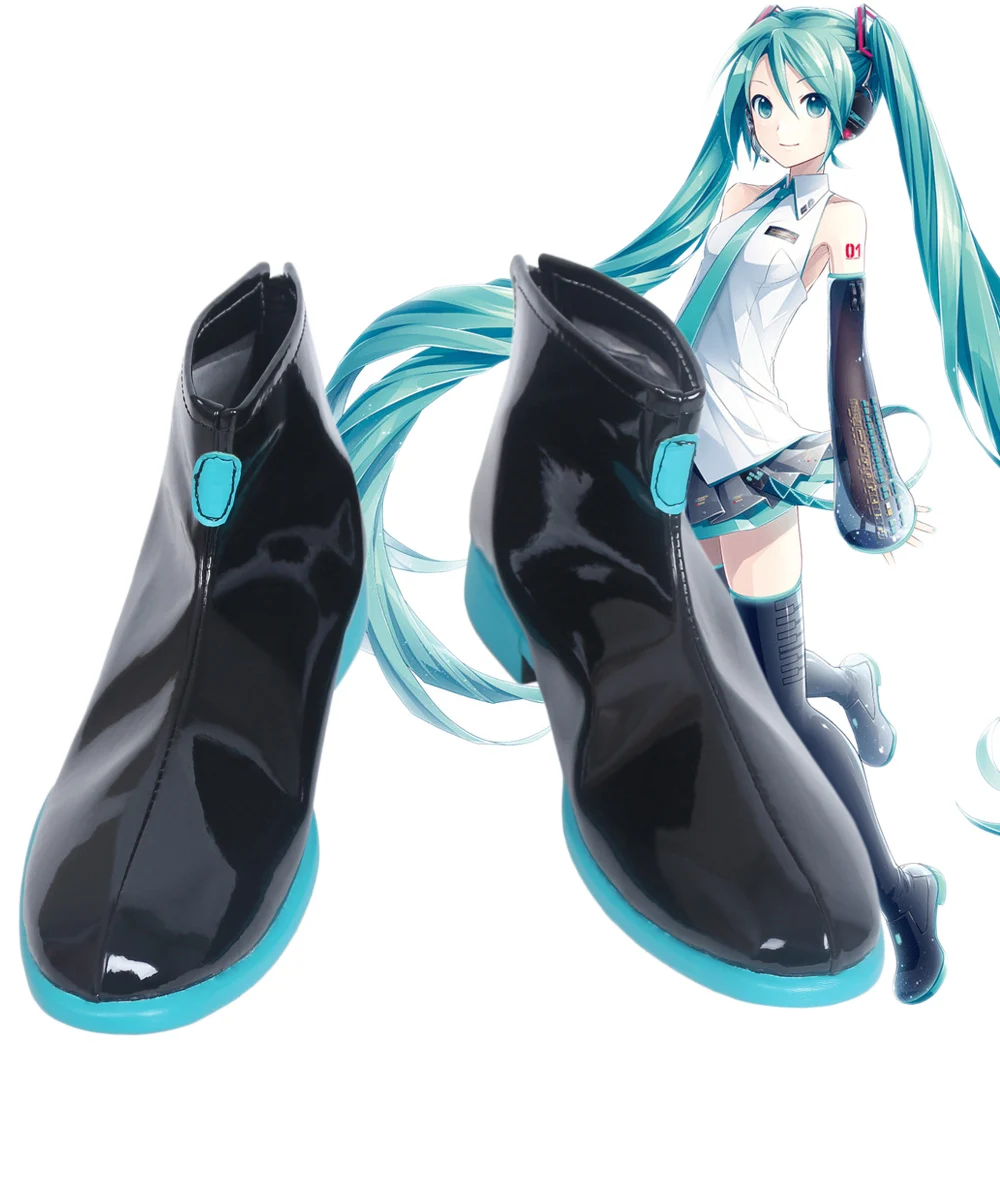 VOCALOID Hatsune Miku/ботинки для косплея; обувь на заказ