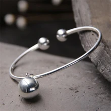 12 мм Подвески Подвеска для женщин 925 стерлингового серебра Простые открытые двойные круглые браслеты-манжеты подходит ювелирные аксессуары