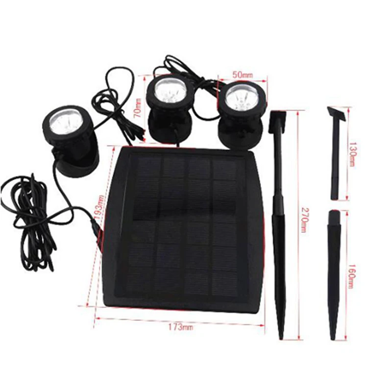 Emissor de Luz Jardim ao ar Solares para a Paisagem do Jardim Luz do Ponto à Prova Diodo Solar Alimentado Luzes Subaquáticas Dip68 Água Ip68 Livre Lâmpadas Rgb Led 14 prova dip68 água ip68 jardim ao ar