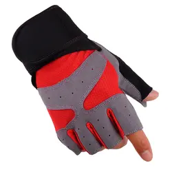 Спортивные перчатки для мужчин женщин половина палец силиконовые тяжёлая атлетика фитнес гантели упражнения Обучение многофункцион