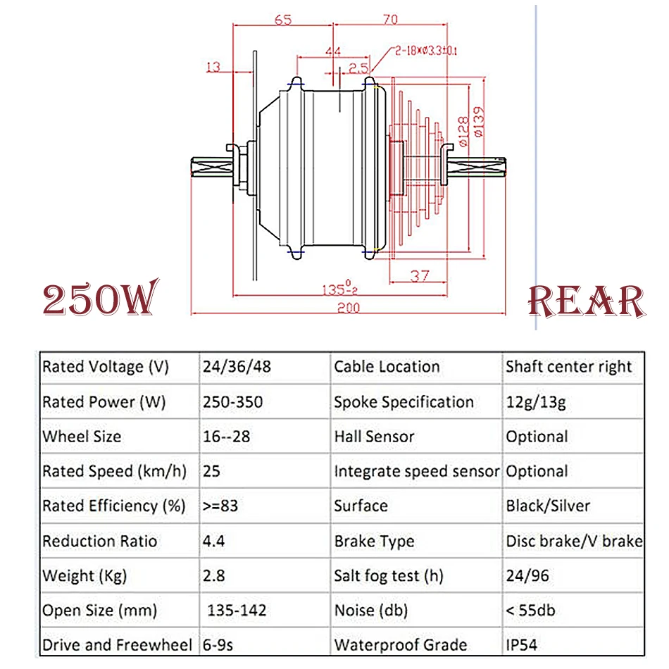 24V 48V 250W 350W электрический велосипед двигатель постоянного тока регулятор бесщеточного двигателя 26 дюймов bicicleta electrica Байк, способный преодолевать Броды спереди и сзади мотор для центрального движения колеса