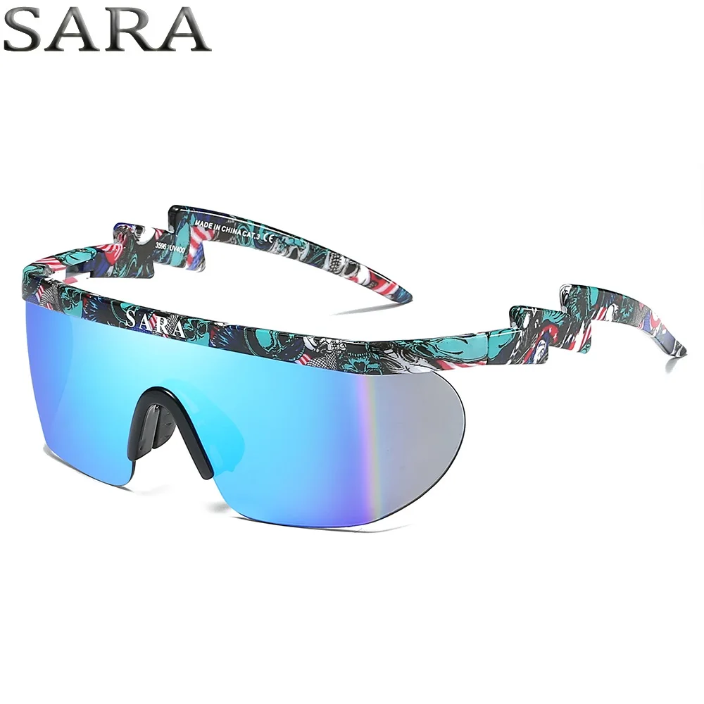 Sunglasses Men Vintage Sport Goggles Italy Design Coating Mirror For SARA Sunglasses Shades gafas de sol UV Protection SA3596 CE
