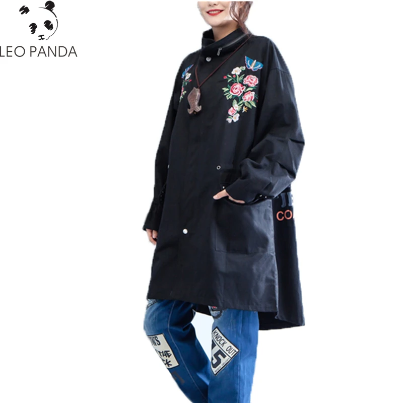 Новое весеннее пальто для женщин Manteau цветочный принт с буквенным принтом